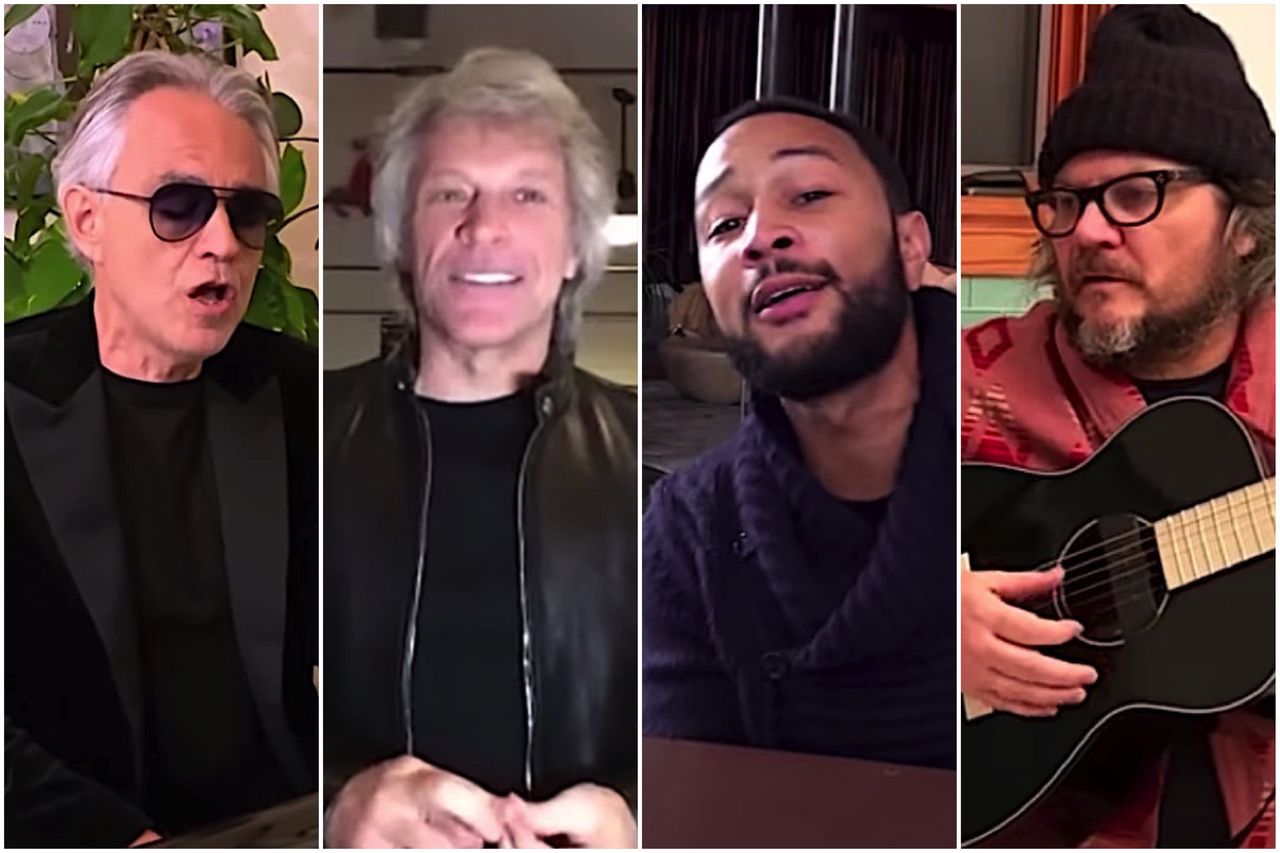 Andrea Bocelli, Jeff Tweedy, Jon Bon Jovi, John Legend