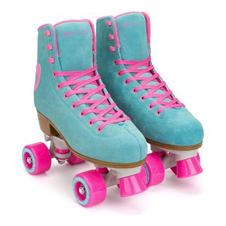 Blue high top roller skates: how to roller skate