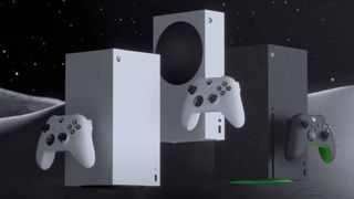 A promotional image displaying the 3 new Xbox consoles scheduled to launch during holiday season 2024
