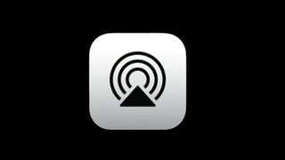 The AirPlay logo as an app icon on a black background