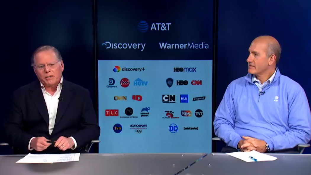 David Zaslav of Discovery and AT&amp;T&#039;s John Stankey discuss their deal