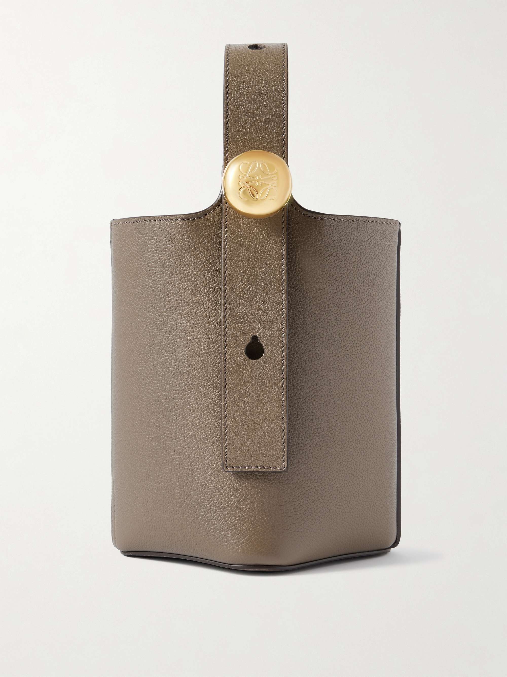 Pebble Mini Textured-Leather Tote