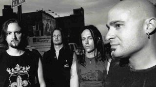 Disturbed posing for a photograph in 2006