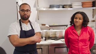 James, owner of Bocadillo Market with his wife at the restaurant, as seen on Me Or The Menu, season 1.