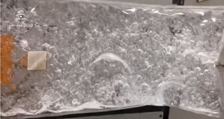 A video shows how water behaves in microgravity.