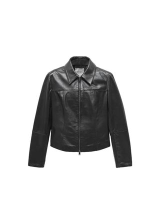 100% Leather Fitted Jacket - Women