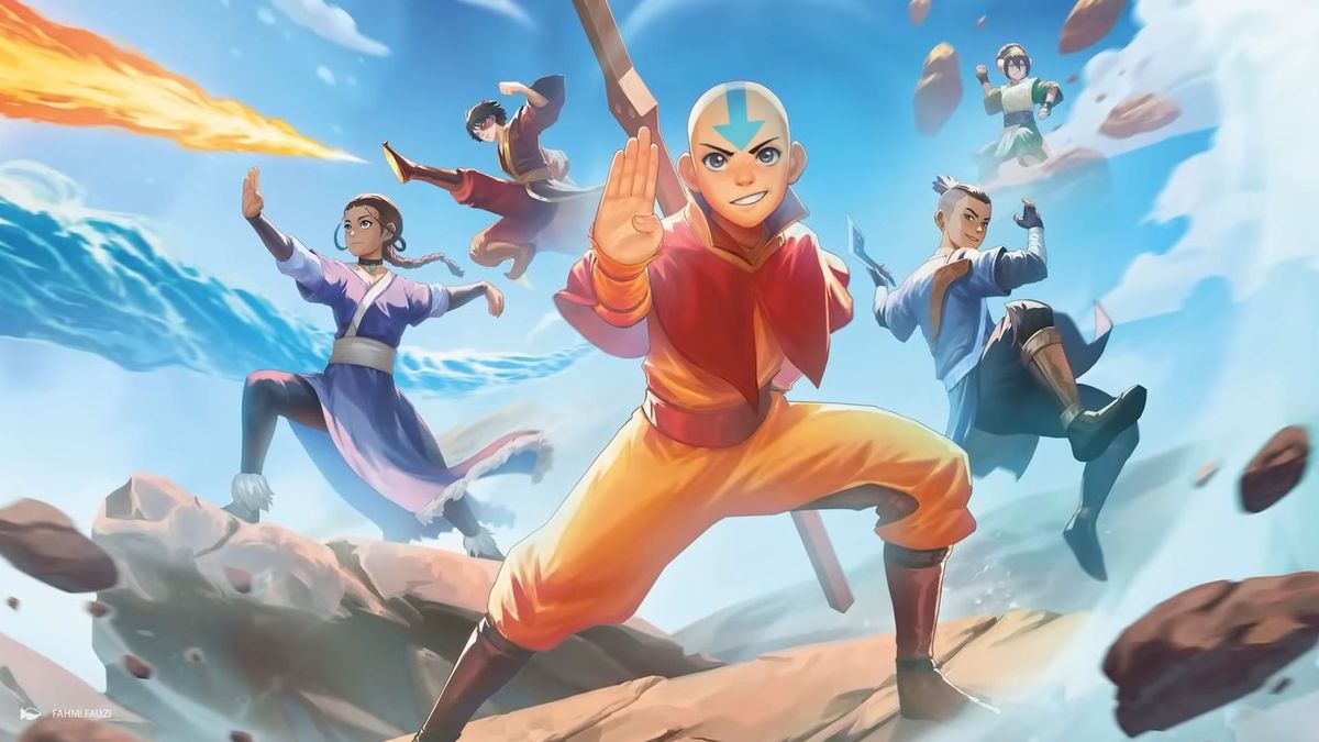 The cast of Avatar: The Last Airbender prepare to be turned into Magic cards