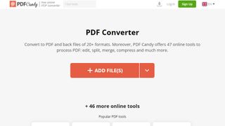 Website screenshot for PDF Candy