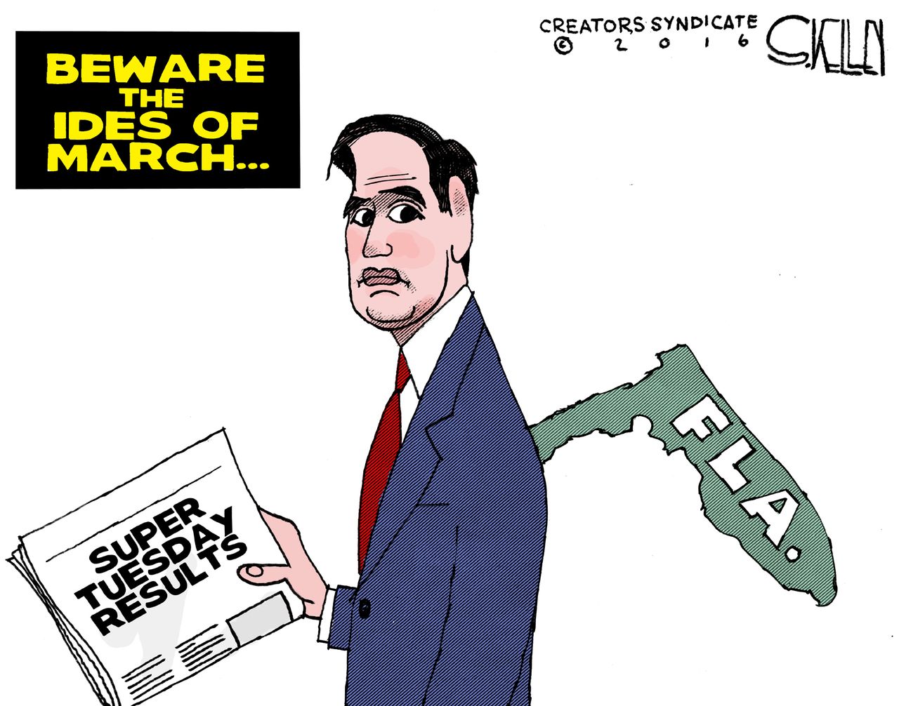 Political Cartoon U.S. Rubio Florida 2016