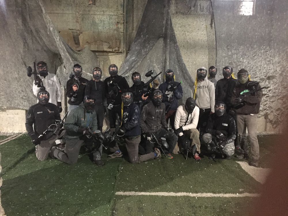 Paint ball was also on the menu during Rally's winter camp in Colorado