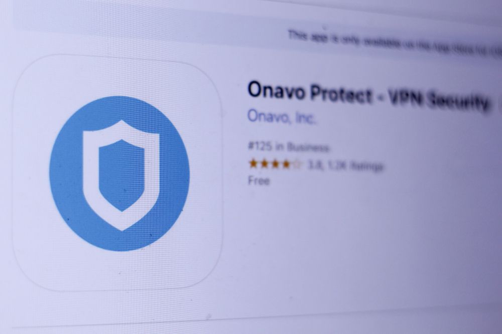 A screenshot of the Onavo Protect app listed on an app store