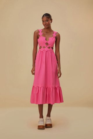 Pink cut-out dress by Farm Rio