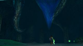 A screenshot from Legacy of Kain Soul Reaver 1&2 Remastered showing the player character in an expansive environment