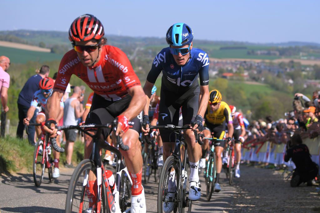 Michael Matthews and Dylan Van Baarle in the peloton