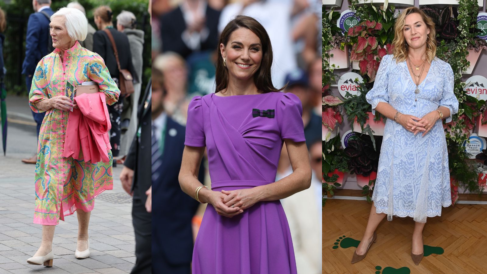 Mary Berry, Kate Middleton and Kate Winslet at Wimbledon