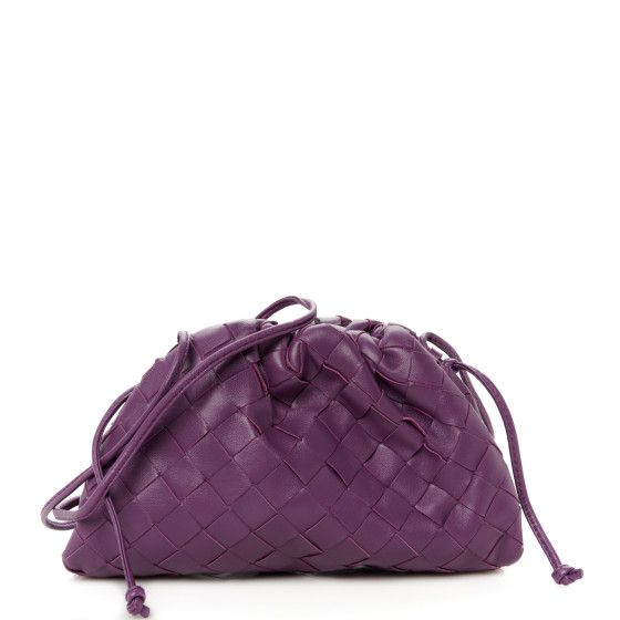 Bottega Veneta Nappa Intrecciato the Mini Pouch Eggplant
