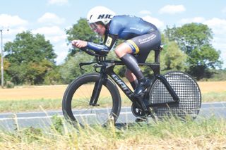 Kate Allan in action on her TT bike