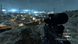 A scoped weapon in Metal Gear Solid V: Ground Zeroes