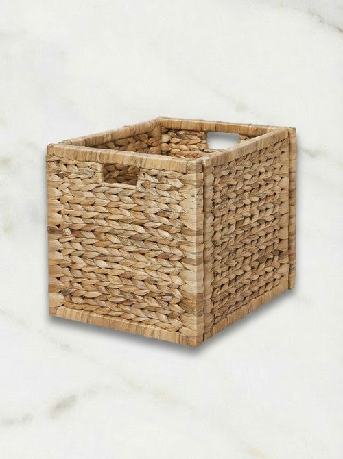 Labbsal Basket - Handmade Water Hyacinth 12 &frac12;x13 &frac12;x12 &frac12; "