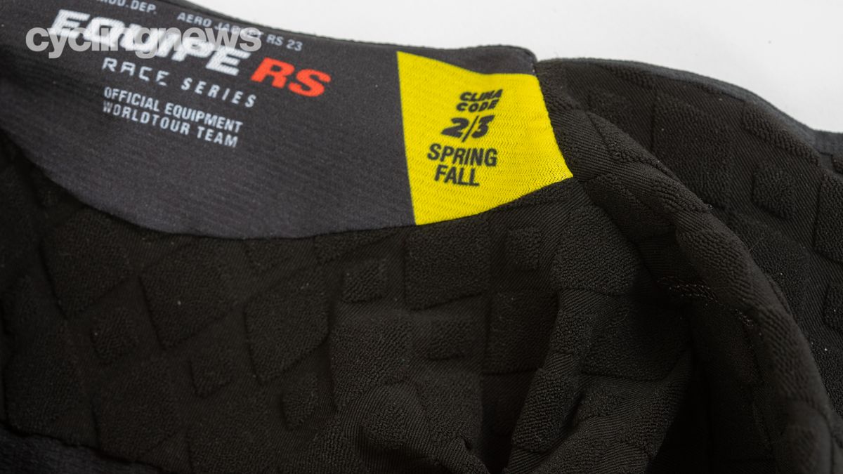 Assos Equipe RS Spring Fall Jacket Targa detail of the inside of the collar
