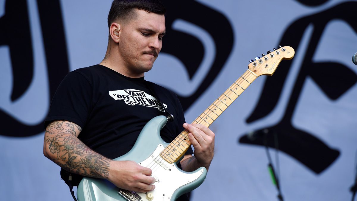 Dan Brown of the Amity Affliction performs on stage at the Download Festival on 11th March 2019, in Melbourne Australia