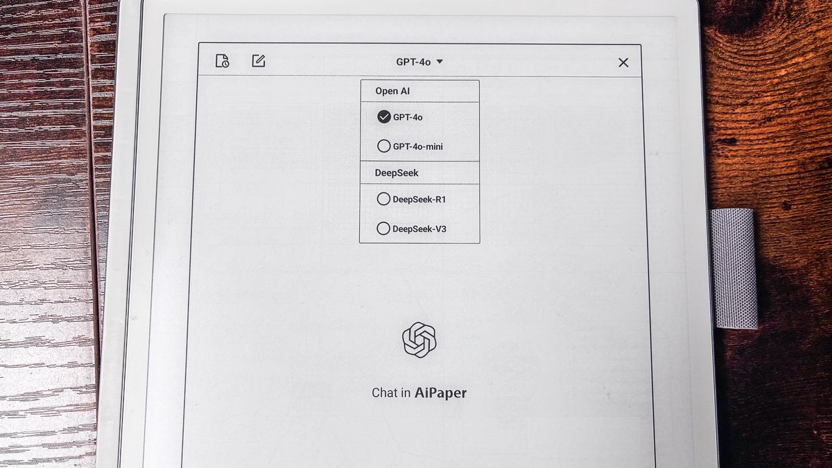 The AI app on the ViWoods AiPaper tablet