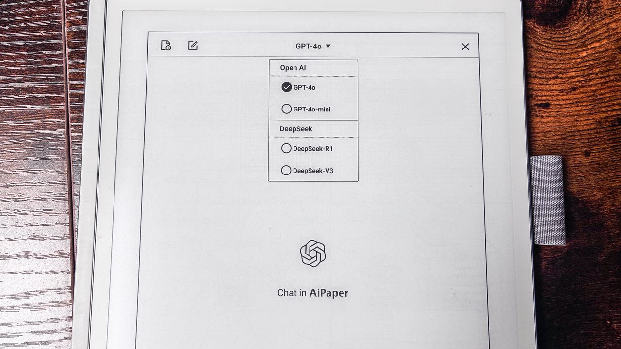 The AI app on the ViWoods AiPaper tablet