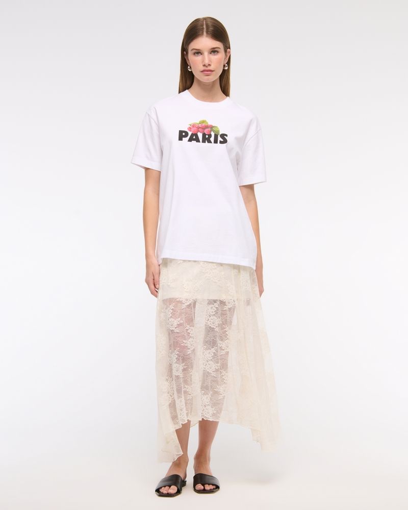 Lace Godet Maxi Skirt