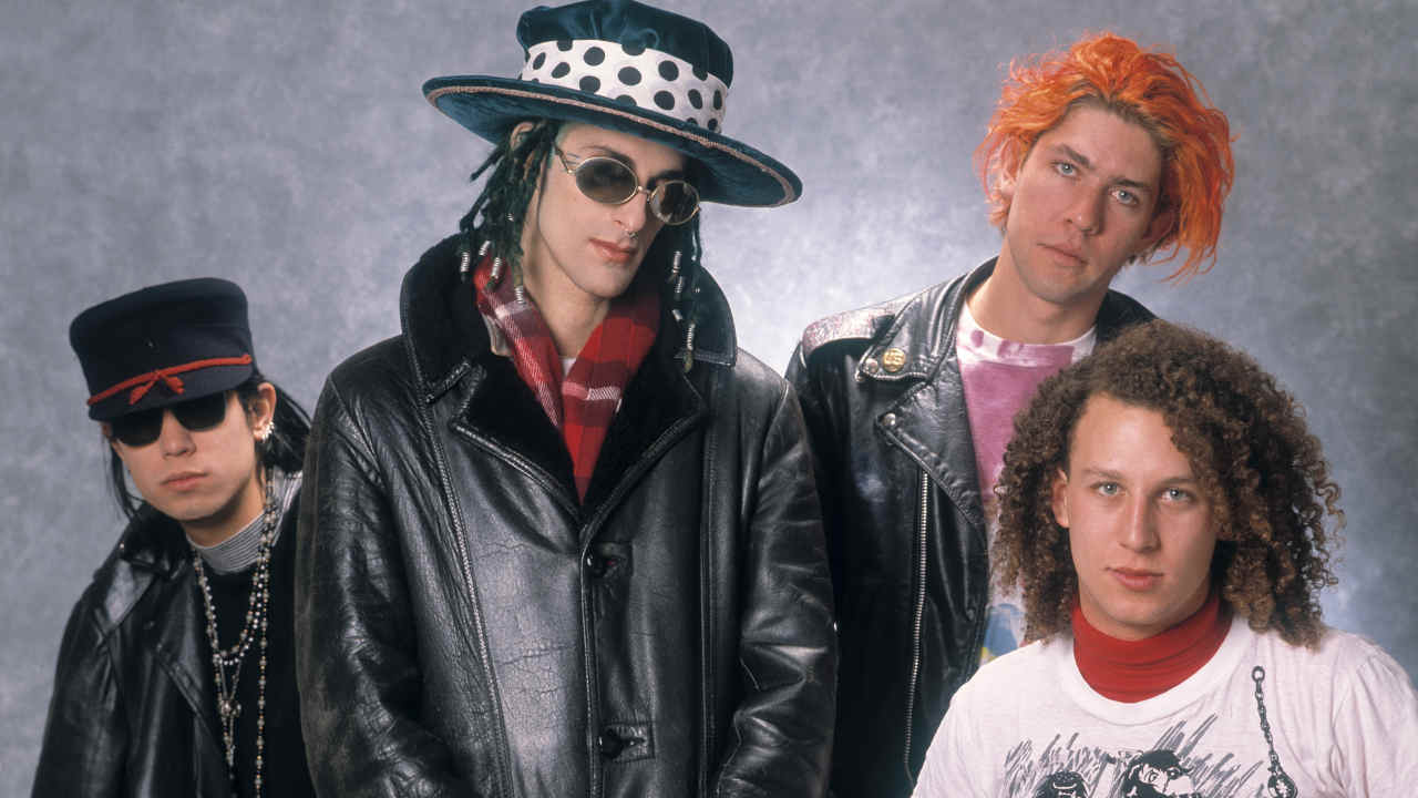 Jane’s Addiction posing for a photograph in the late 80s