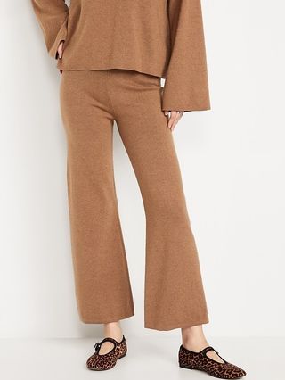 Old Navy High-Waisted Crop Kick Flare Sweater Pants