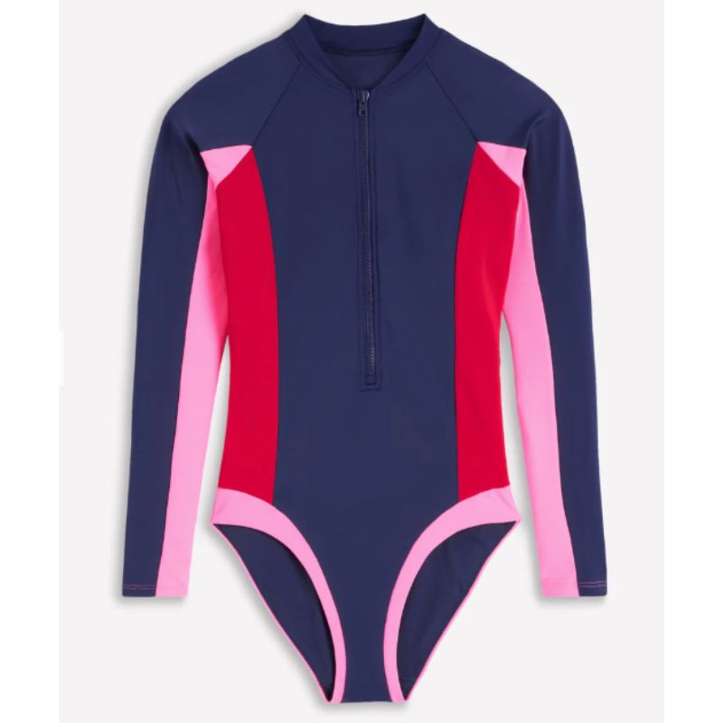 Boden , Sporty Raglan Sleeve Swimsuit