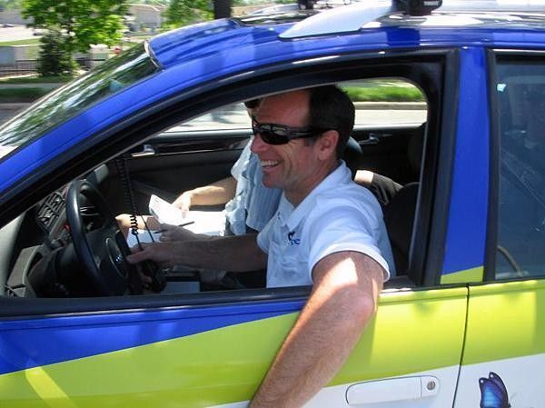 Ed had a laugh while he drives along.
