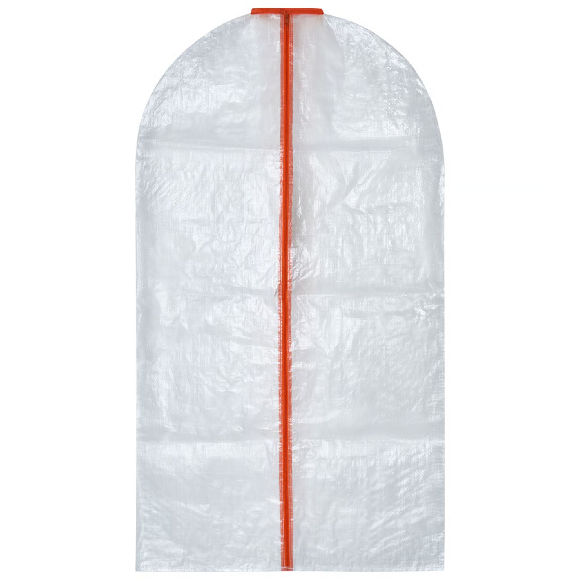 Clear plastic IKEA P&amp;Auml;RKLA Clothes cover with orange zip