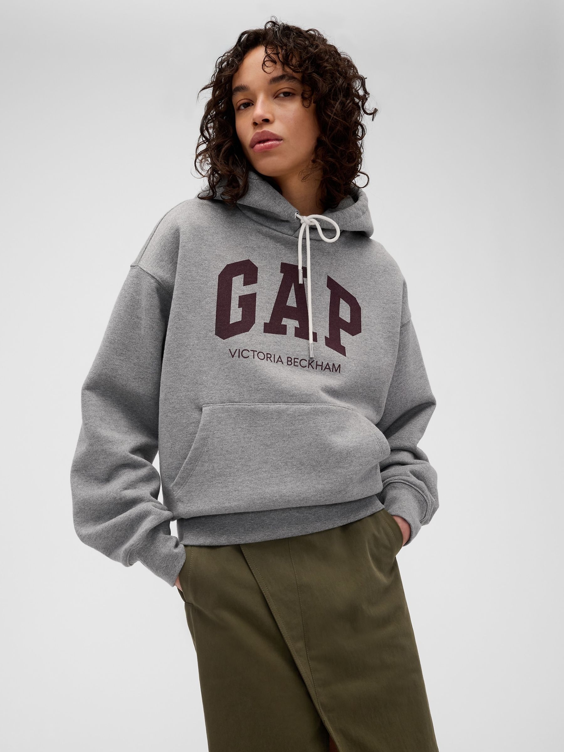 Gap X Victoria Beckham Grey Extra Heavyweight French Terry Hoodie