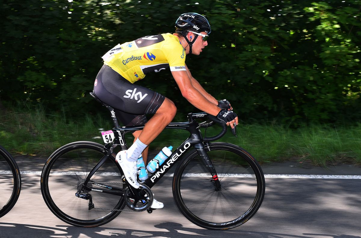 Race leader Danny van Poppel (Team Sky)