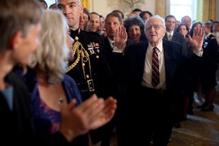 Frank Kameny seen at a reception hosted by President Barack Obama in 2009.