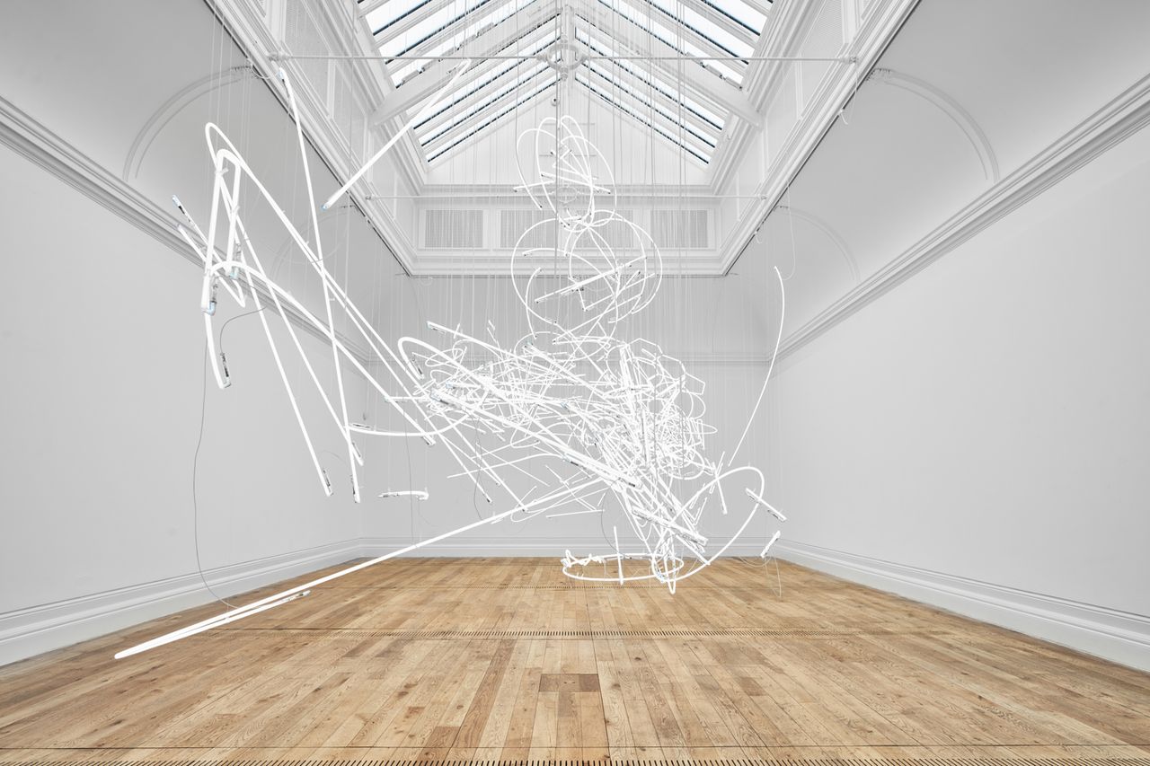 Cerith Wyn Evans neon art at Mostyn Wales