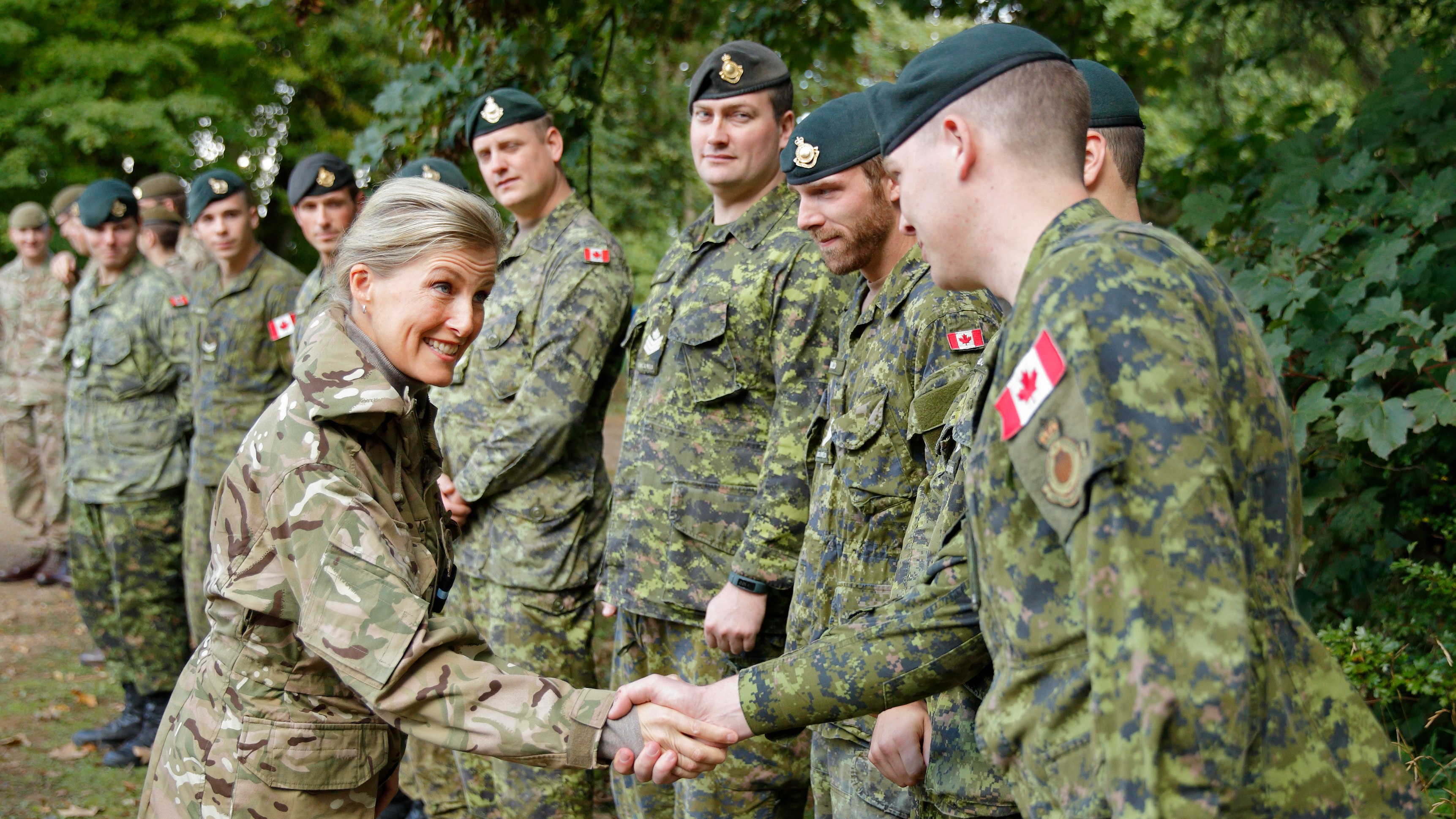 Sophie, Duchess of Edinburgh meets competitors as she attends the Countess of Wessex Cup inter-services competition at RAF Wittering on October 4, 2016