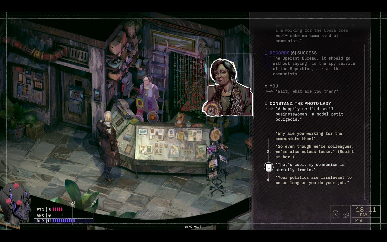 Chatting with Constanz.