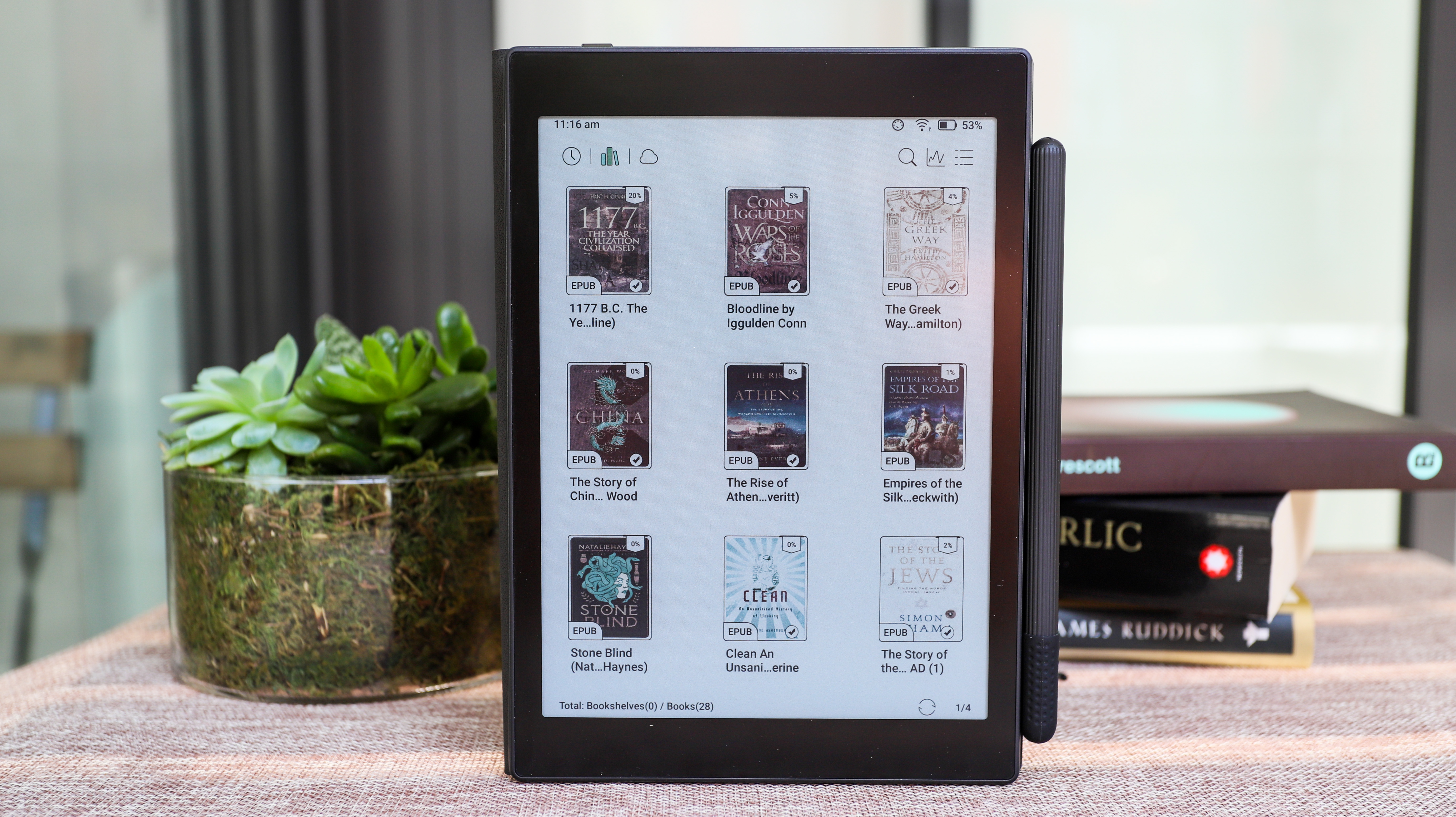 The library setup on the Onyx Boox Tab Mini C ereader