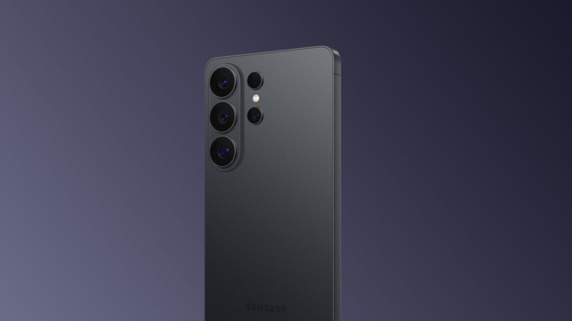 A Samsung Galaxy S26 Ultra seen from behind