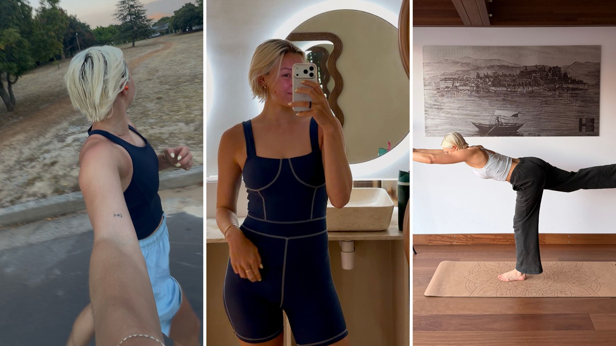 Health Writer Ash working out on a lunch break