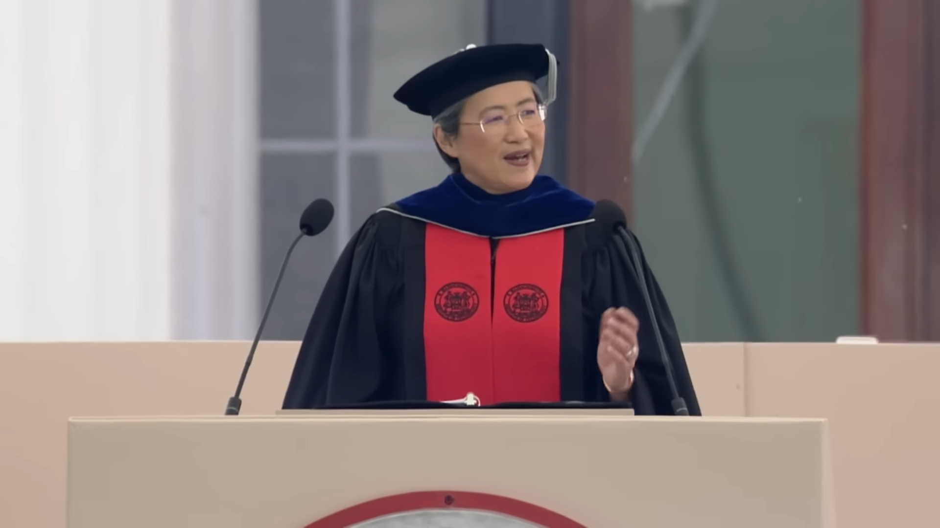 Lisa Su giving MIT's class of 2026 commencement address.