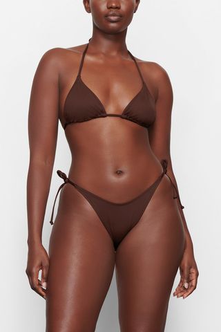 Signature Swim Triangle Top in Cocoa