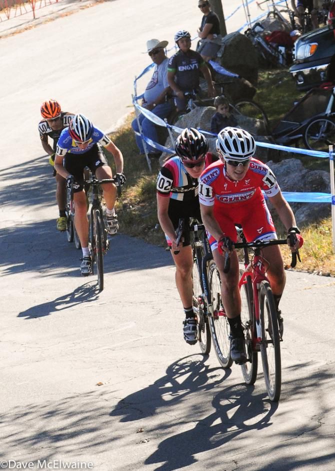 Elle Anderson (California Giant Strawberries/ Specialized) attacking on the pavement with one lap to go
