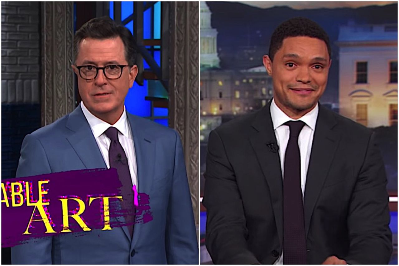 Stephen Colbert, Trevor Noah critique Paul Manafort wardrobe