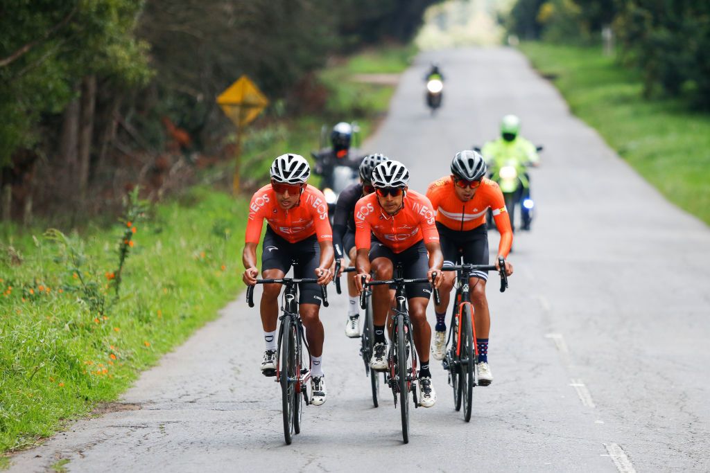 Egan Bernal training in Colombia