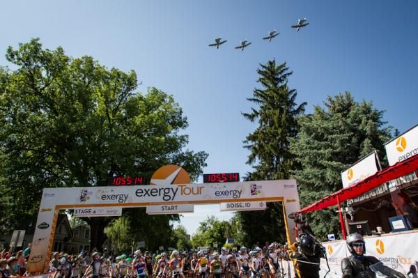 The women got to enjoy a special Memorial Day fly over at today's start.