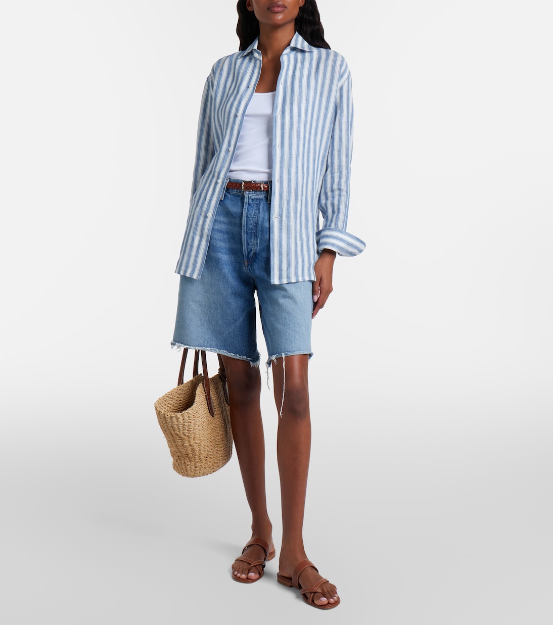 Indra Denim Bermuda Shorts in Blue - Agolde