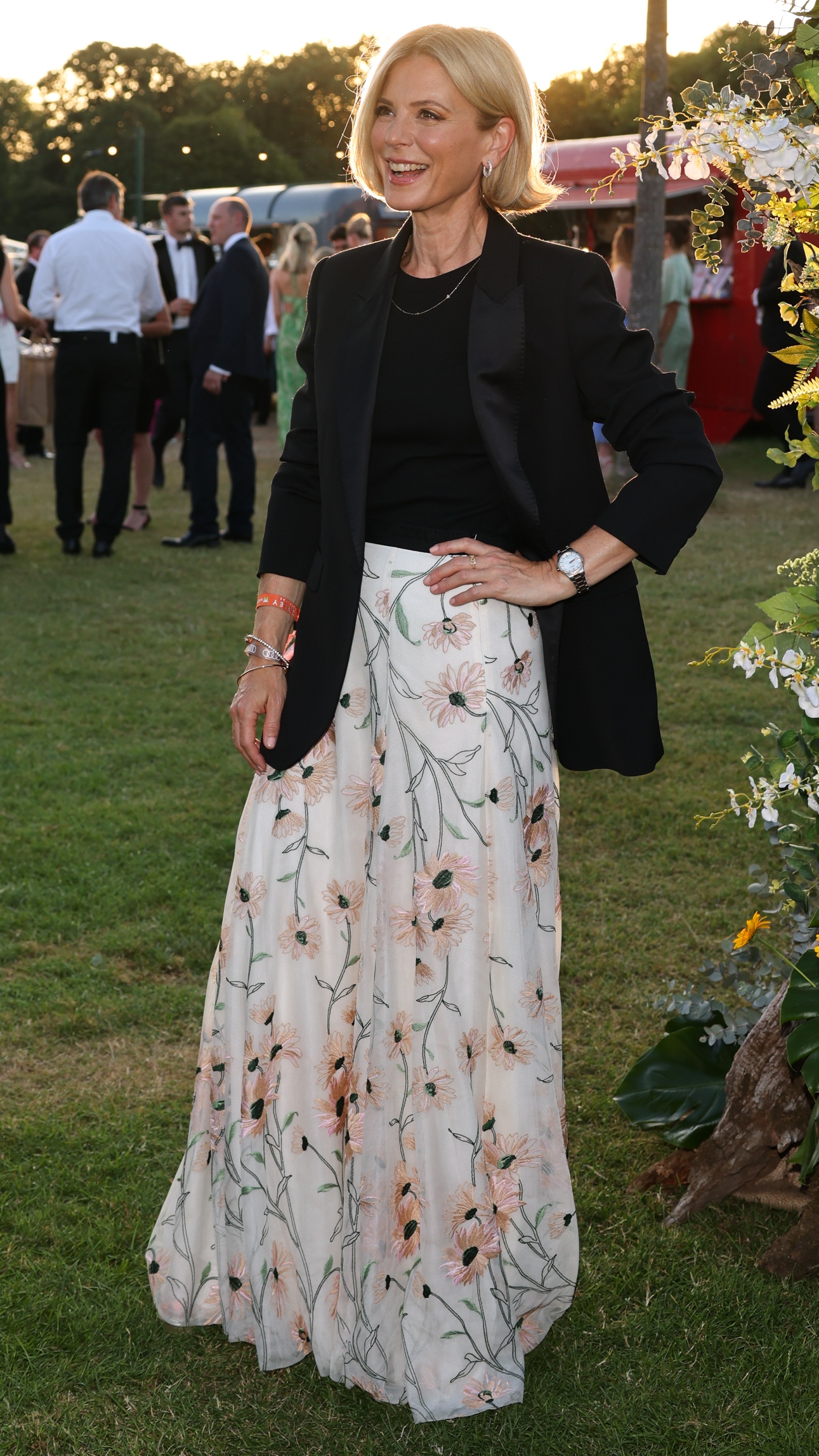 Emilia Fox poses as she joins Audi at the Henley Festival 2025